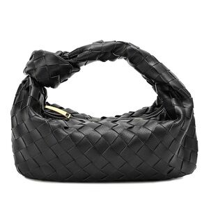 Tiffany & Fred Paris
Woven Leather Pouch Elegant Black Woven Handbag